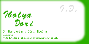 ibolya dori business card